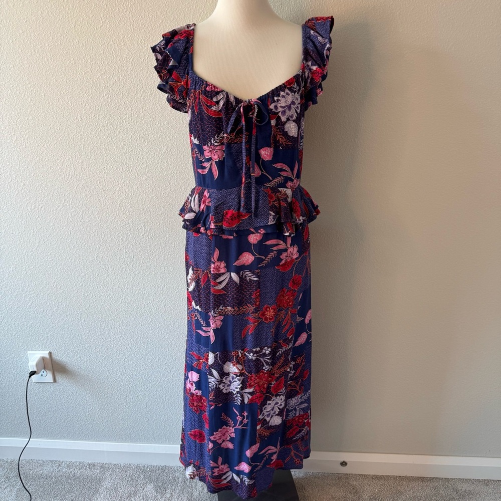 Sofia by Sofia Vergara Floral Dress - Blue and Red